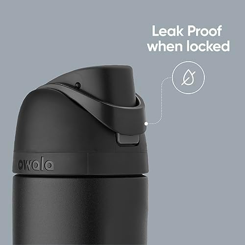 Owala FreeSip Insulated Stainless Steel Water Bottle with Straw for Sports and Travel, BPA-Free, 24-oz, Very, Very Dark - Image 6