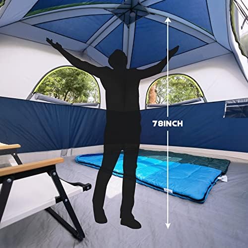 UNP Tents 6 Person Waterproof Windproof Easy Setup,Double Layer Family Camping Tent with 1 Mesh Door & 5 Large Mesh Windows -10'X9'X78in(H) - Image 3