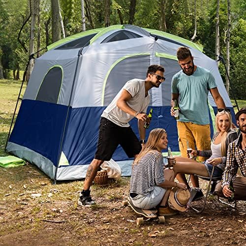 UNP Tents 6 Person Waterproof Windproof Easy Setup,Double Layer Family Camping Tent with 1 Mesh Door & 5 Large Mesh Windows -10'X9'X78in(H) - Image 6